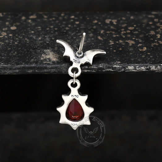 Bat Sterling Silver Crystal Earrings