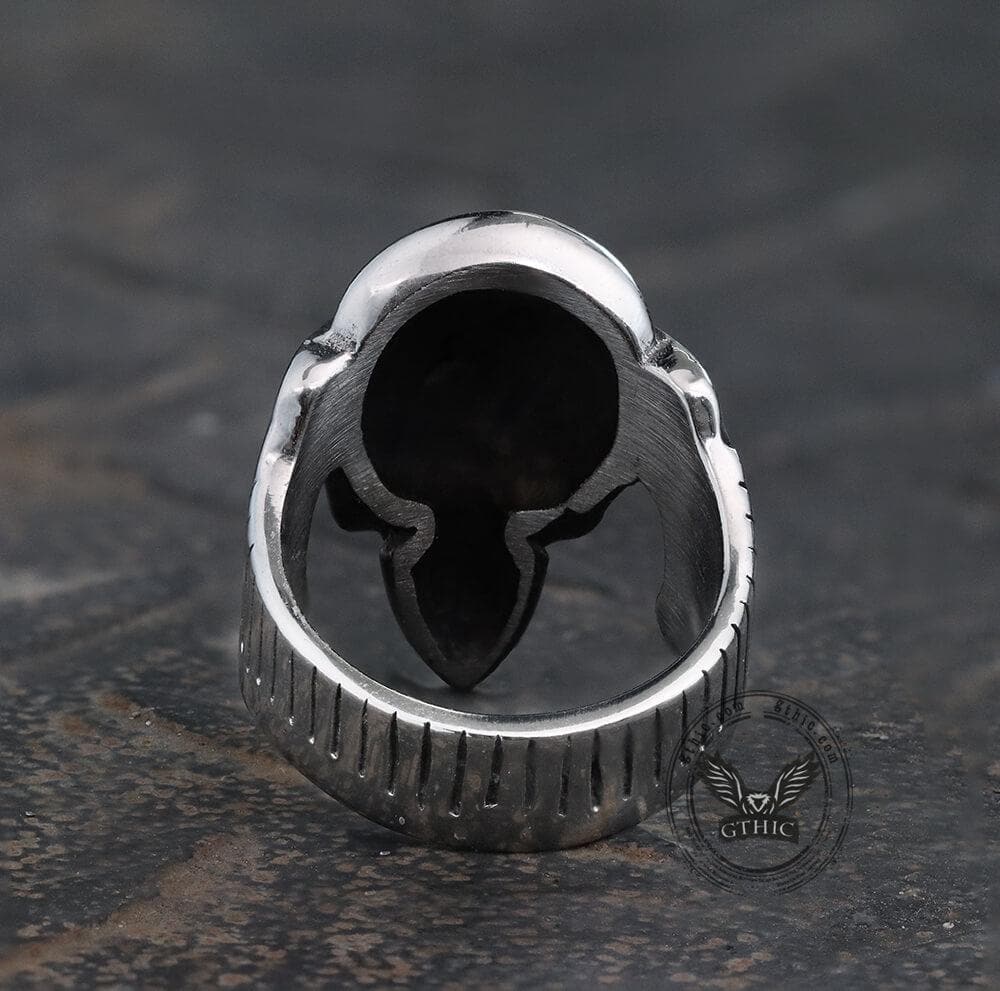 Battle Raven Stainless Steel Viking Ring | Gthic.com