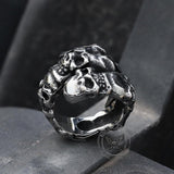 Beast Claw Stainless Steel Skull Ring 06 | Gthic.com