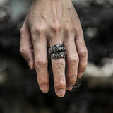 Beast Claw Stainless Steel Skull Ring 02 | Gthic.com