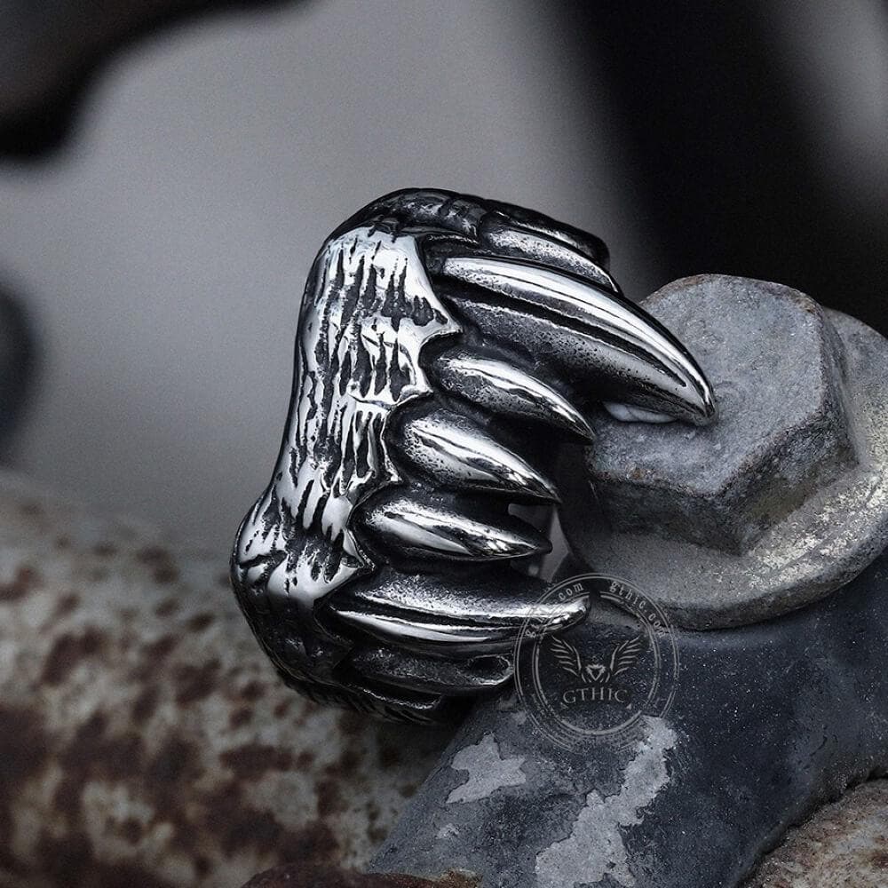 Vampire Teeth Stainless Steel Ring | Gthic.com