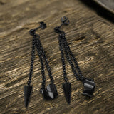 Black Awl Stainless Steel Punk Stud Earrings | Gthic.com