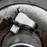 Black Bear Stainless Steel Animal Ring | Gthic.com
