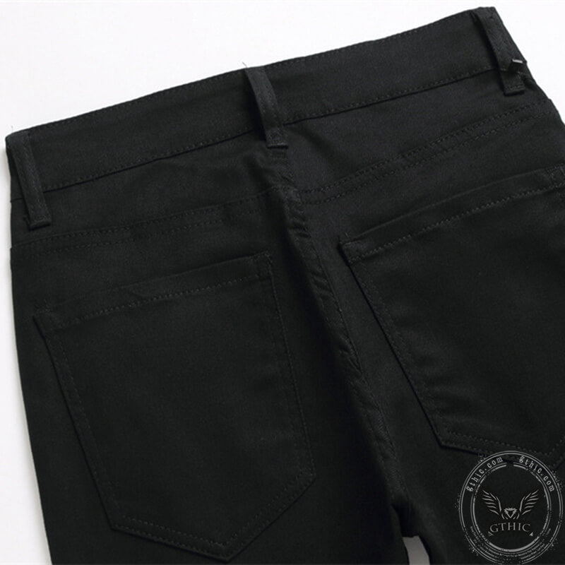 Black Printed Cotton Men’s Pants