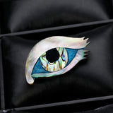Blue Eye Natural Shell Brooch | Gthic.com