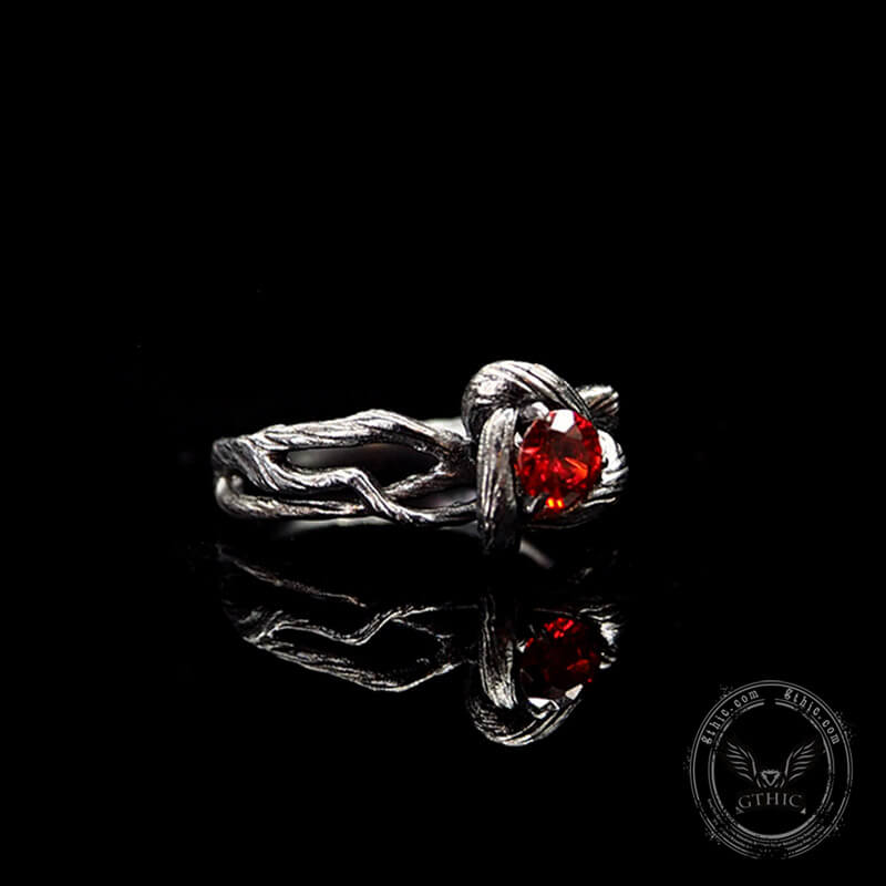 Branch Sterling Silver CZ Stone Ring