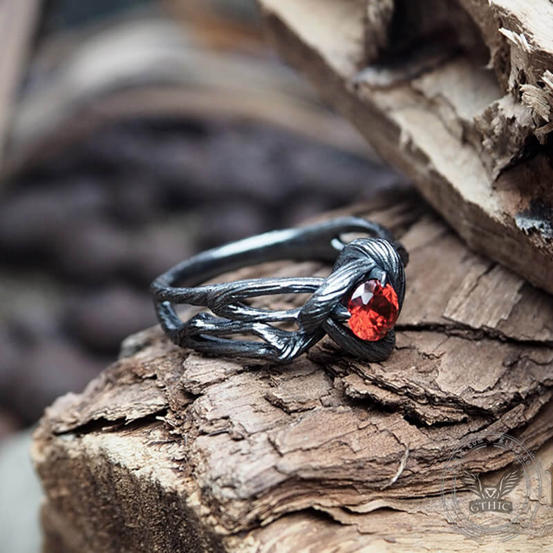 Branch Sterling Silver CZ Stone Ring | Gthic.com