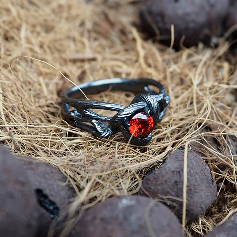 Branch Sterling Silver CZ Stone Ring | Gthic.com