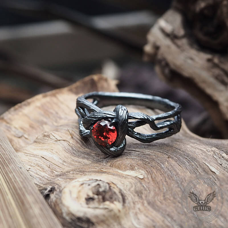 Branch Sterling Silver CZ Stone Ring | Gthic.com