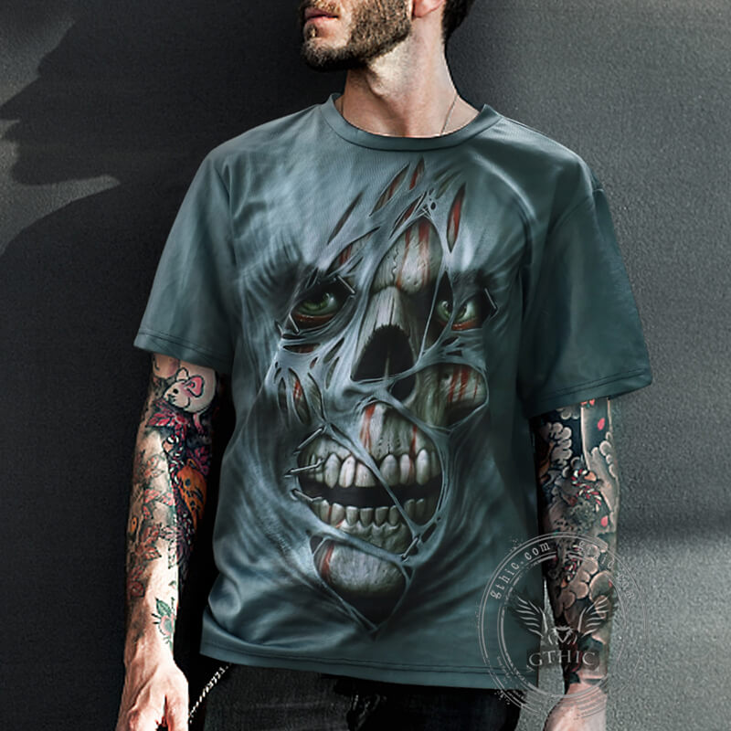 Break Free Polyester Skull T-Shirt 02 | Gthic.com