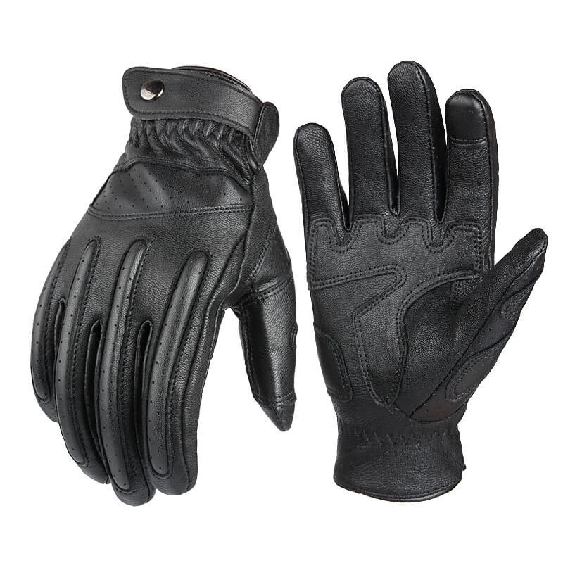 Breathable Leather Biker Gloves | Gthic.com