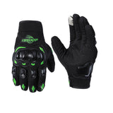 Breathable Touch Screen Polyester Biker Gloves 06 GREEN | Gthic.com