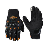 Breathable Touch Screen Polyester Biker Gloves 05 ORANGE | Gthic.com