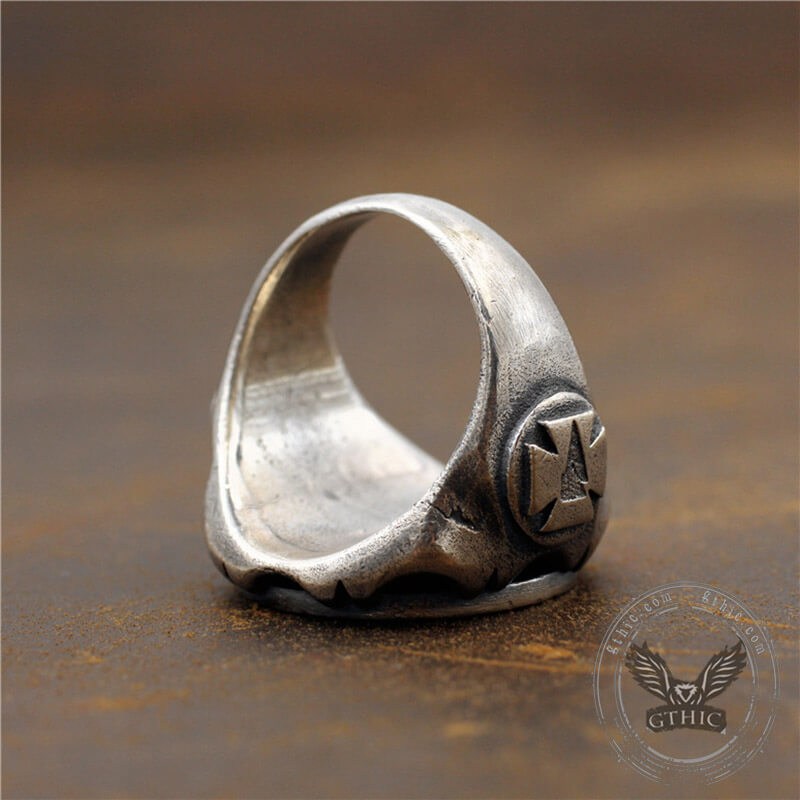 Buffalo Coin Sterling Silver Punk Ring