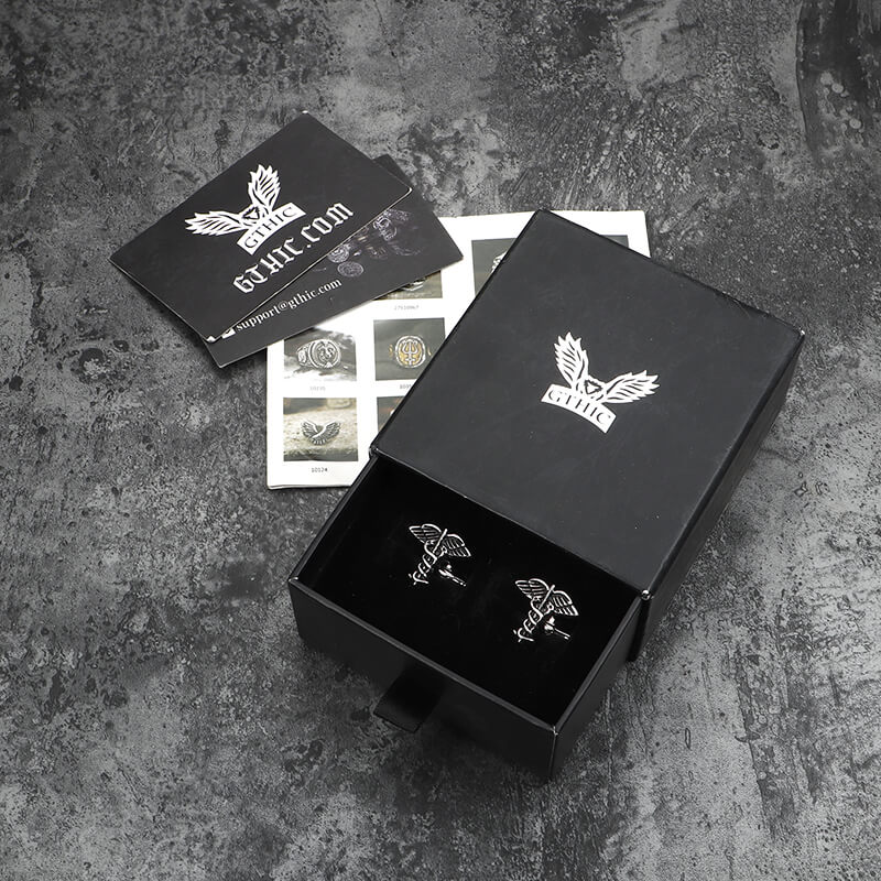 Caduceus Brass Bullet Back Cufflinks