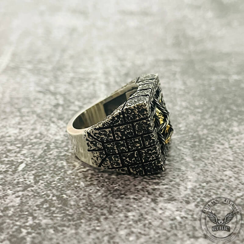 Cage Sterling Silver Skull Ring | Gthic.com
