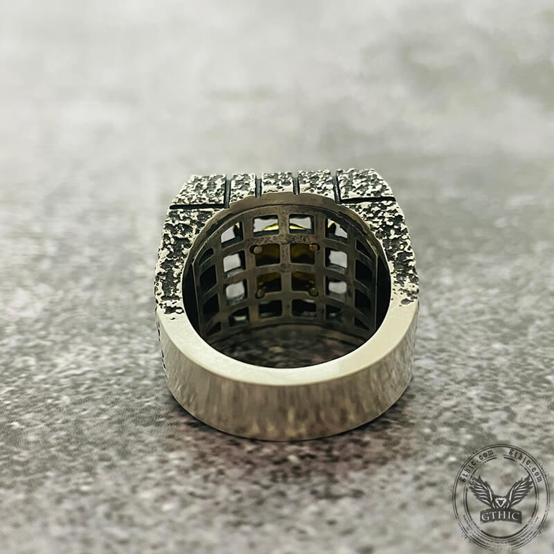 Cage Sterling Silver Skull Ring | Gthic.com