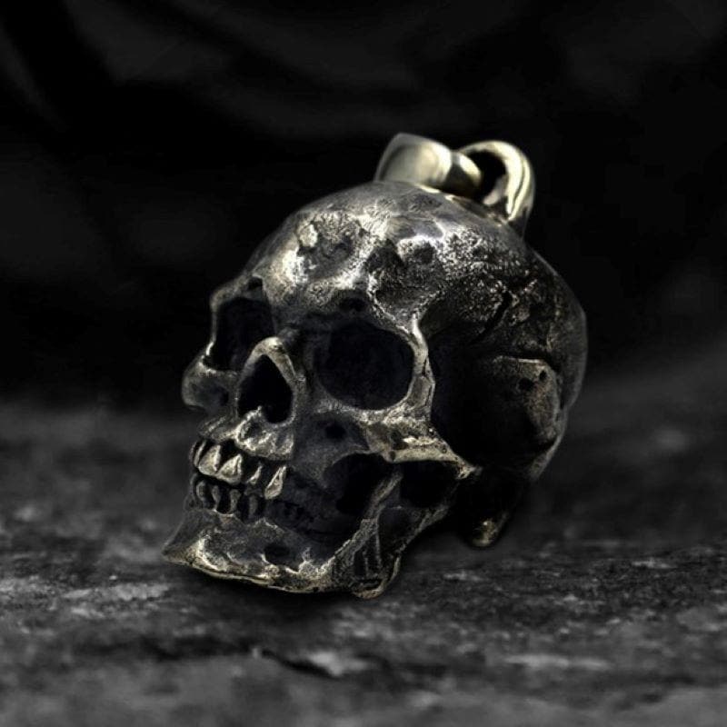 Pendentif tête de mort en argent sterling Calvarium