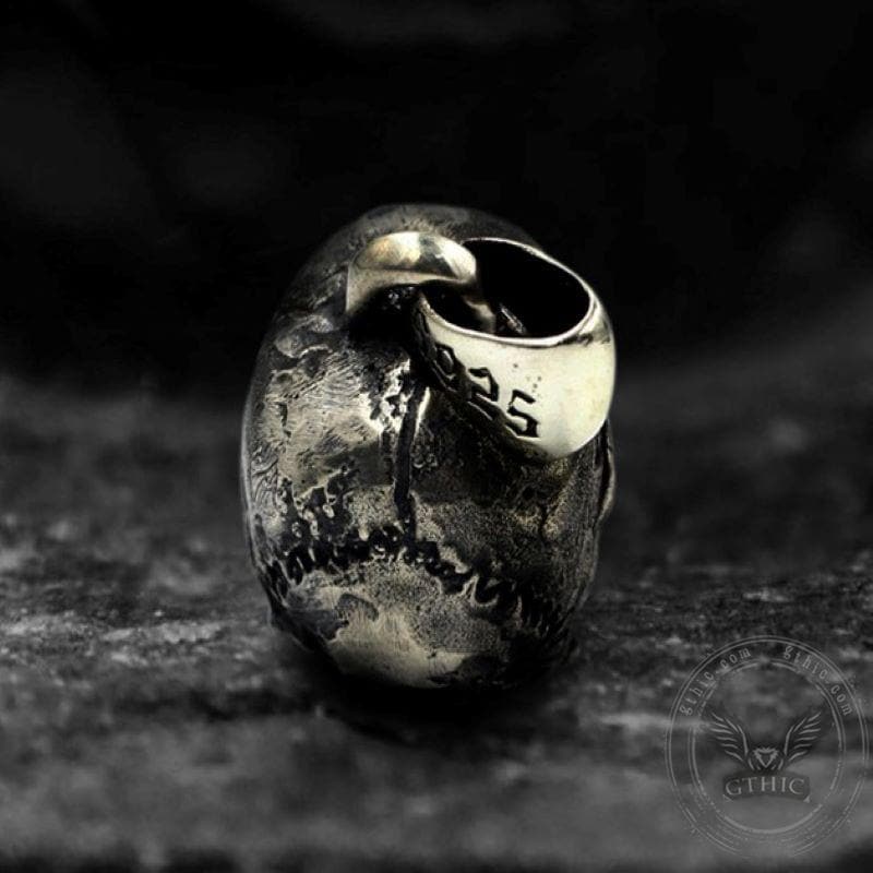 Pendentif tête de mort en argent sterling Calvarium