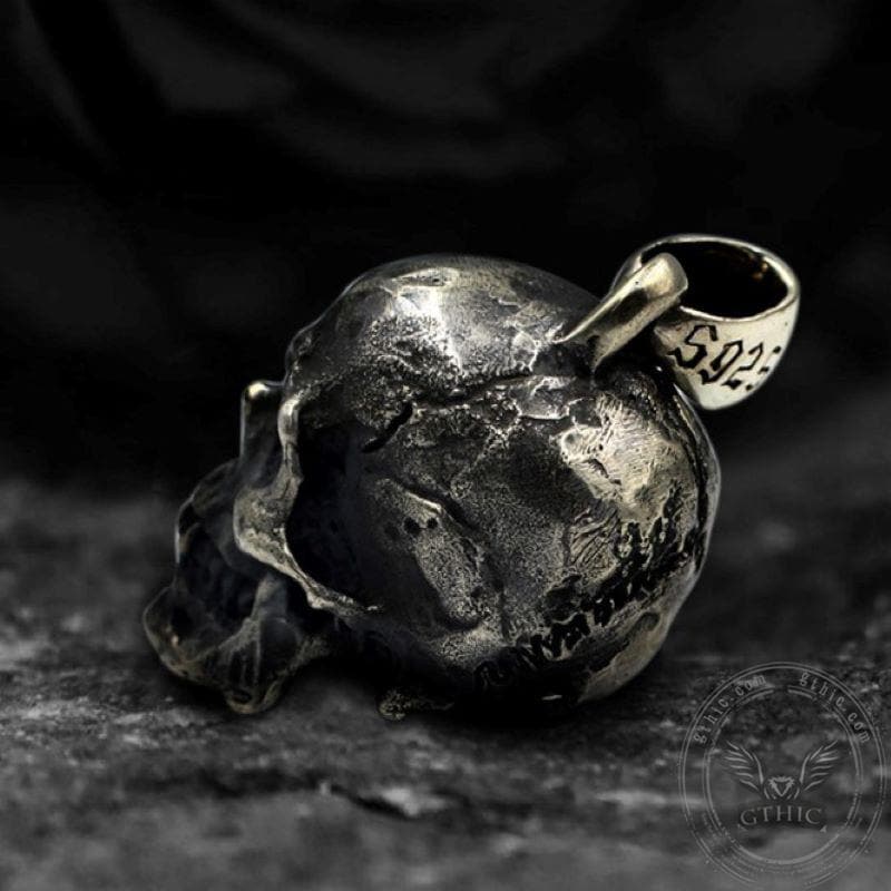Calvarium Sterling Silver Skull Pendant 04 | Gthic.com