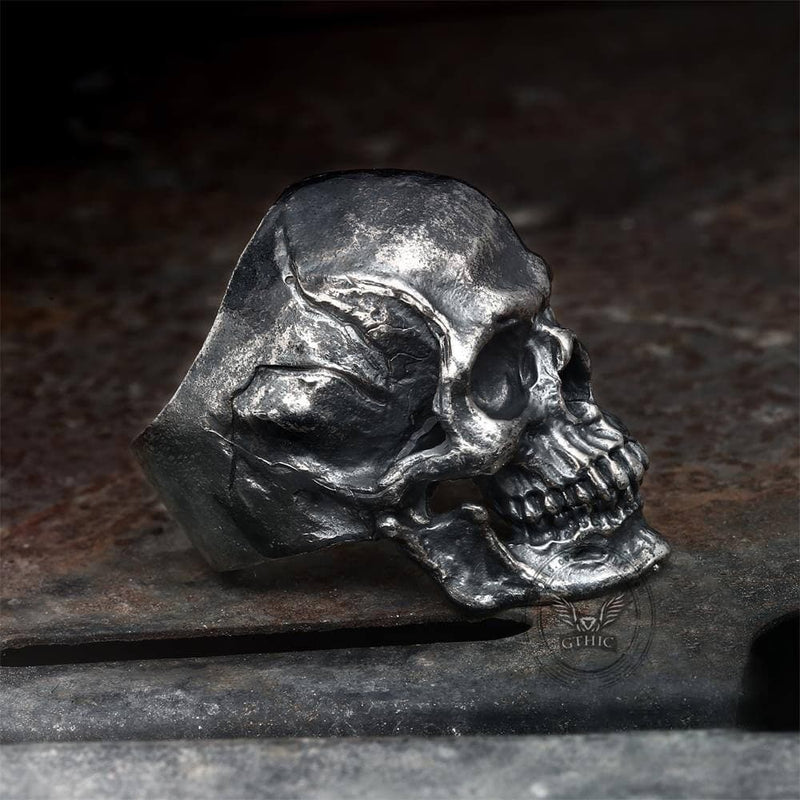 Calvarium Sterling Silver Skull Ring 02 | Gthic.com