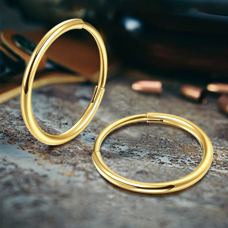 Cartilage Sleeper Titanium Hoop Earrings | Gthic.com