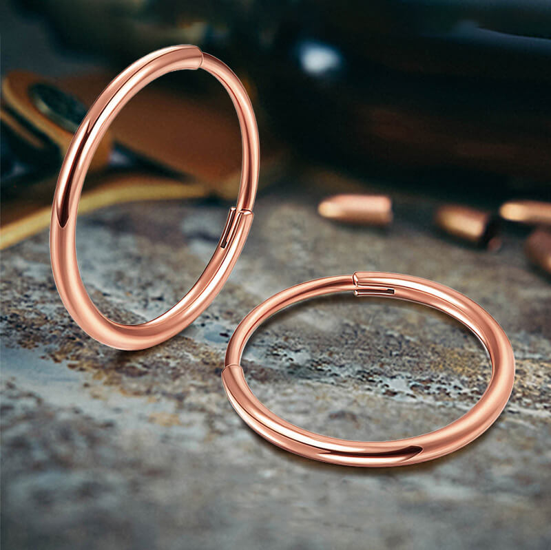 Cartilage Sleeper Titanium Hoop Earrings | Gthic.com