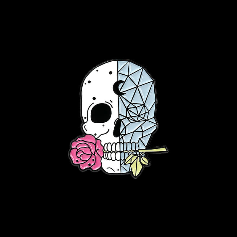 Cartoon Skull Paint Alloy Brooch | Gthic.com