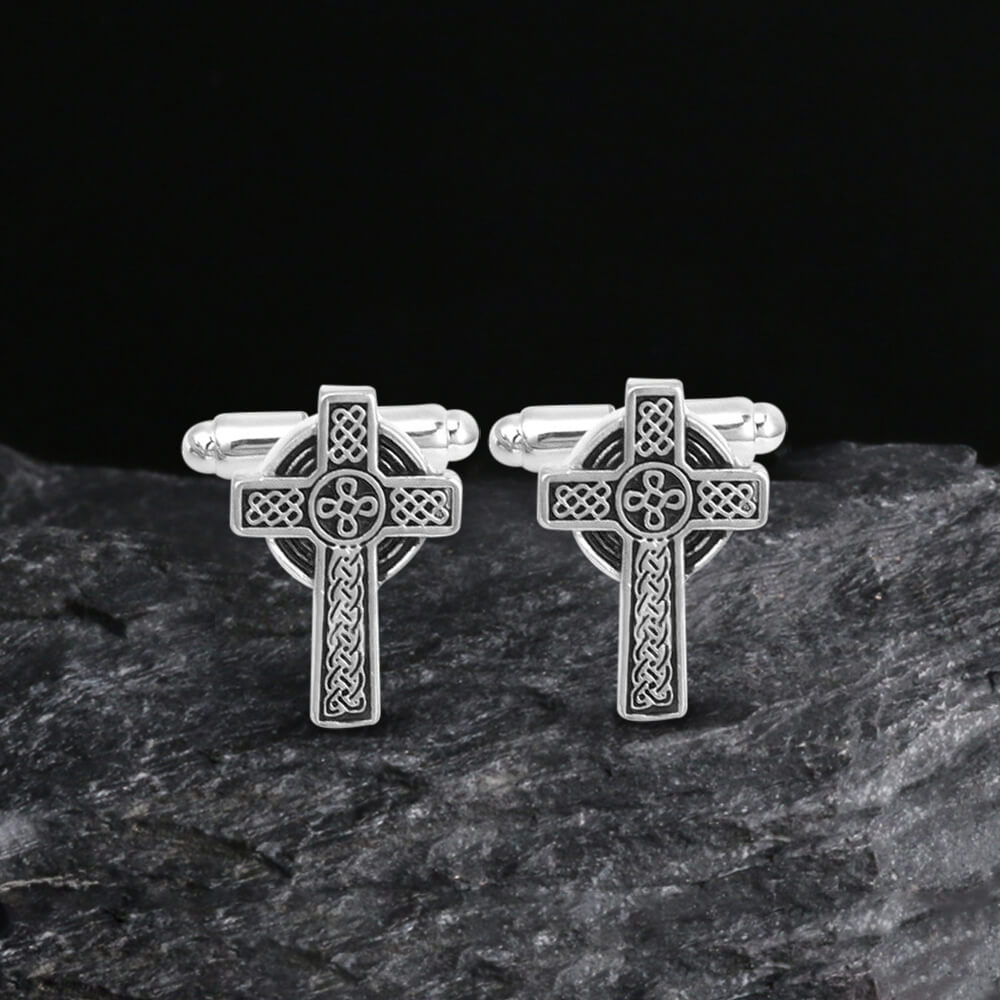 Celtic Cross Brass Cufflinks 01 | Gthic.com