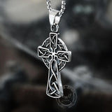 Pendentif viking croix celtique en acier inoxydable