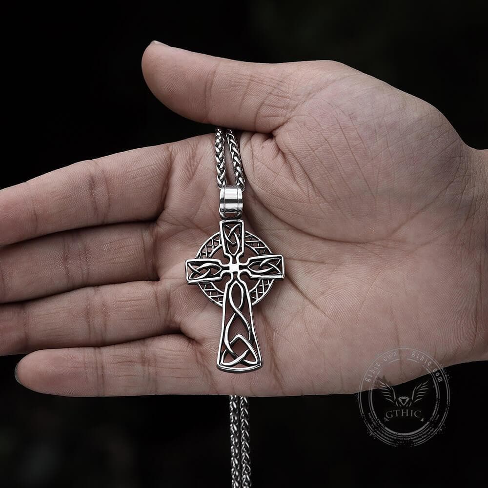 Celtic Cross Stainless Steel Viking Pendant | Gthic.com