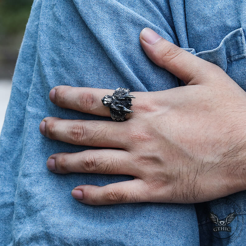 Celtic Dragon Stainless Steel Ring