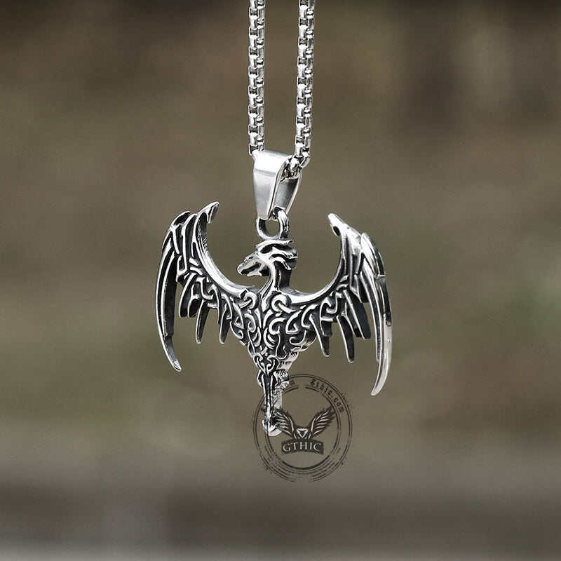 Celtic Dragon Stainless Steel Viking Pendant | Gthic.com