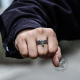 Celtic Eagle Stainless Steel Viking Ring