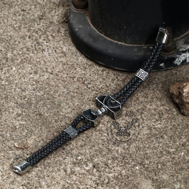 Celtic Hammer Stainless Steel Viking Bracelet | Gthic.com