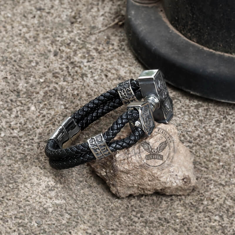 Celtic Hammer Stainless Steel Viking Bracelet | Gthic.com