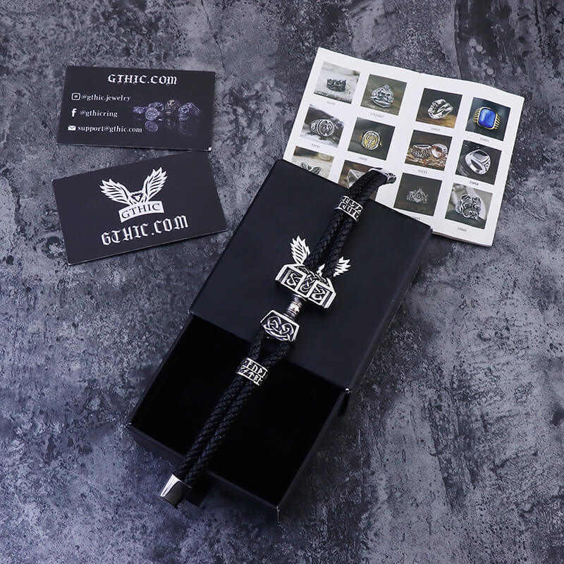 Celtic Hammer Stainless Steel Viking Bracelet