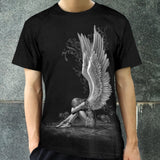 T-shirt con teschio in poliestere Angel Goddess