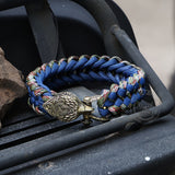 Celtic Knot Eagle Brass Braided Paracord Bracelet | Gthic.com