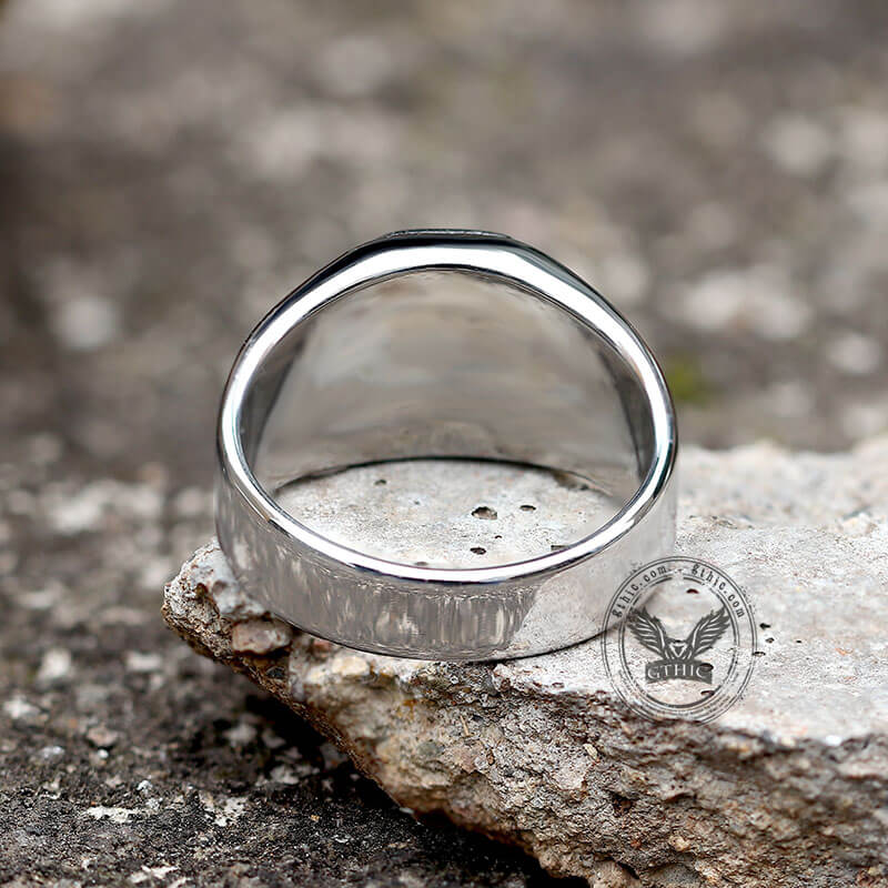 Viking Celtic Knot Gem-set Stainless Steel Ring