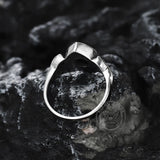 Keltischer Knoten-Edelstein-Wikinger-Ring aus Edelstahl
