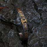 Celtic Knot Mjolnir Runes Stainless Steel Viking Bracelet | Gthic.com