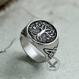 Celtic Knot Tree of Life Stainless Steel Viking Ring | Gthic.com