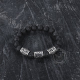 Celtic Knot Volcanic Rock Stainless Steel Bracelet06 | Gthic.com