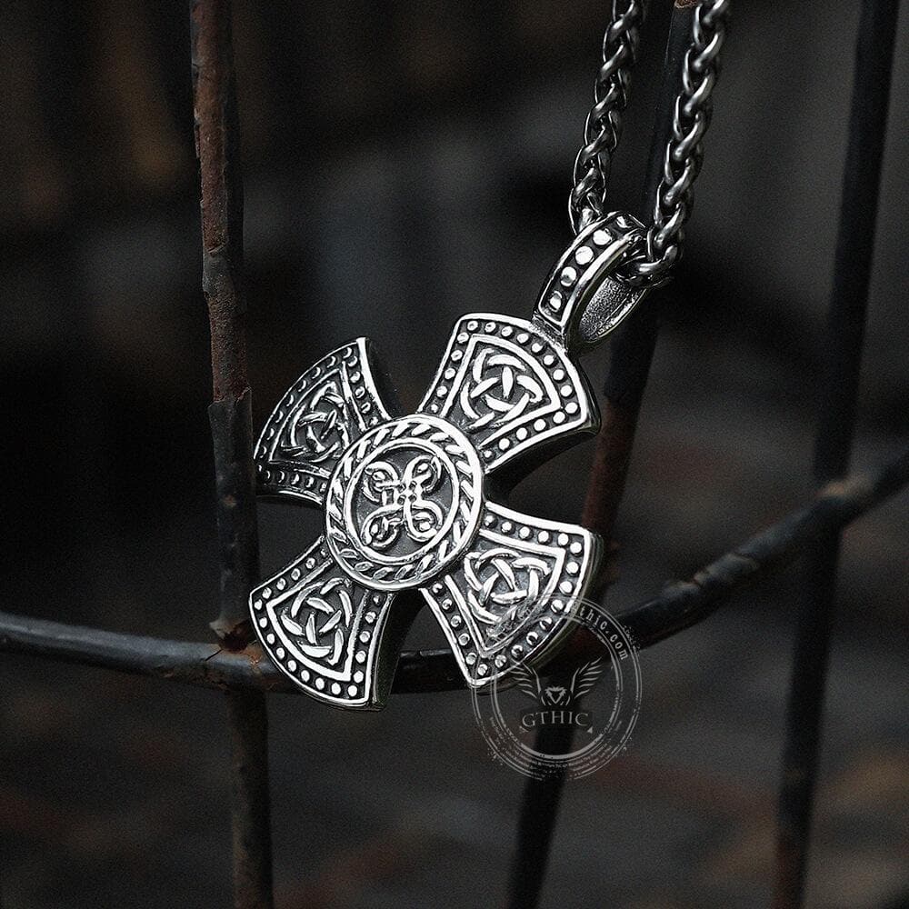 Celtic Knots Stainless Steel Viking Pendant | Gthic.com