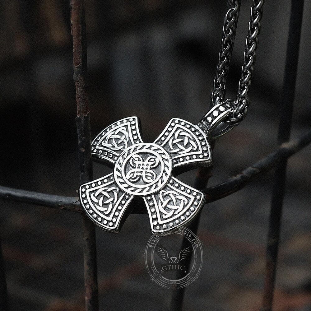 Celtic Knots Stainless Steel Viking Pendant | Gthic.com