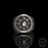 Celtic Sun And Moon Sterling Silver Ring | Gthic.com