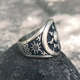 Celtic Sun And Moon Sterling Silver Ring