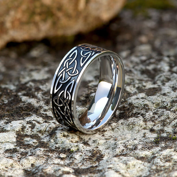 Celtic Triquetra Knot Stainless Steel Viking Ring | Gthic.com