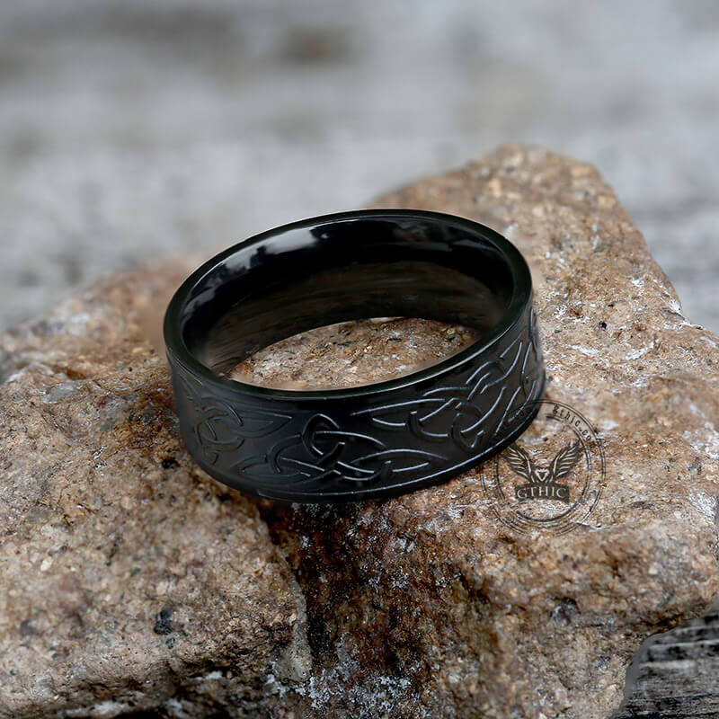 Celtic Triquetra Knot Stainless Steel Viking Ring